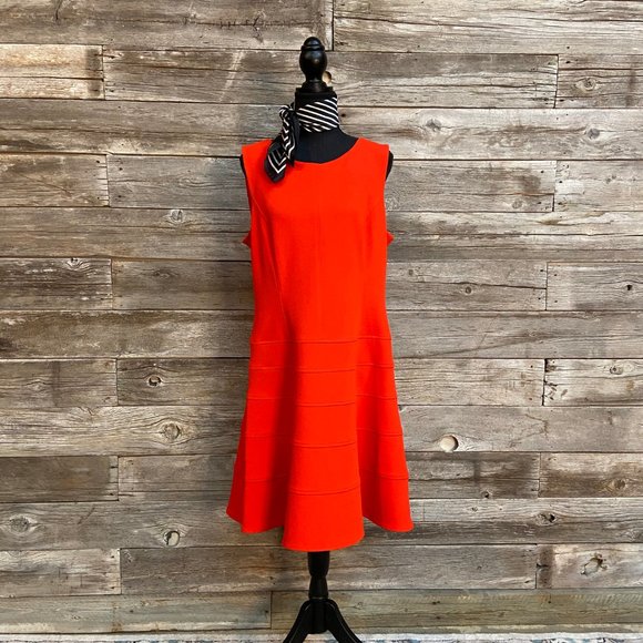 🔥Tommy Hilfiger Orange Red Sheath Dress🔥 - Picture 2 of 7